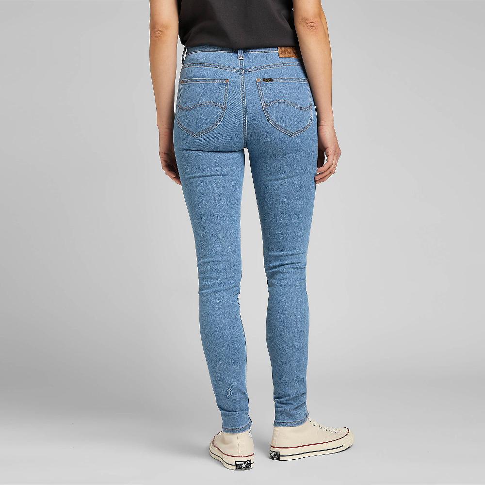 QVC LEE Scarlett High Jeans Skinny Vita Alta Passanti In Vita Zip E Bottone
