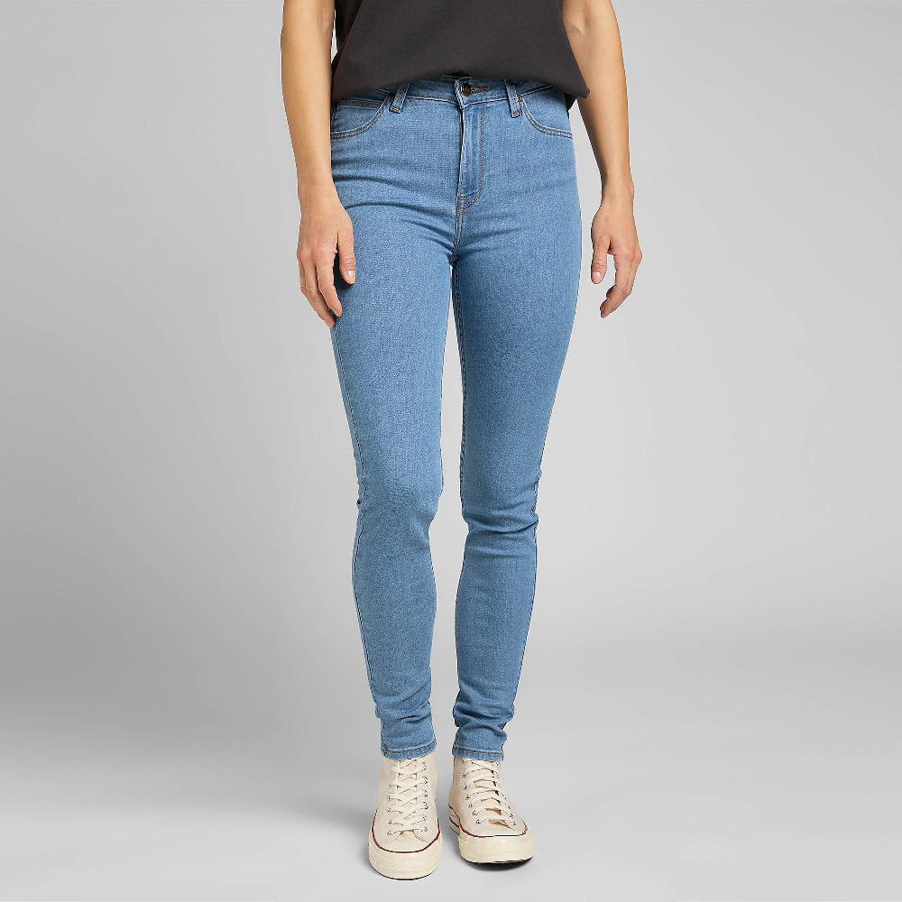 QVC LEE Scarlett high jeans Skinny vita alta Passanti in vita Zip e bottone