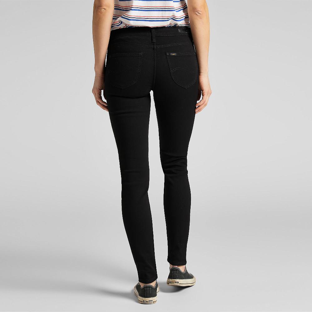 QVC LEE Scarlett Skinny Jeans Lavaggio Black Rinse 5 Tasche Zip E Bottone