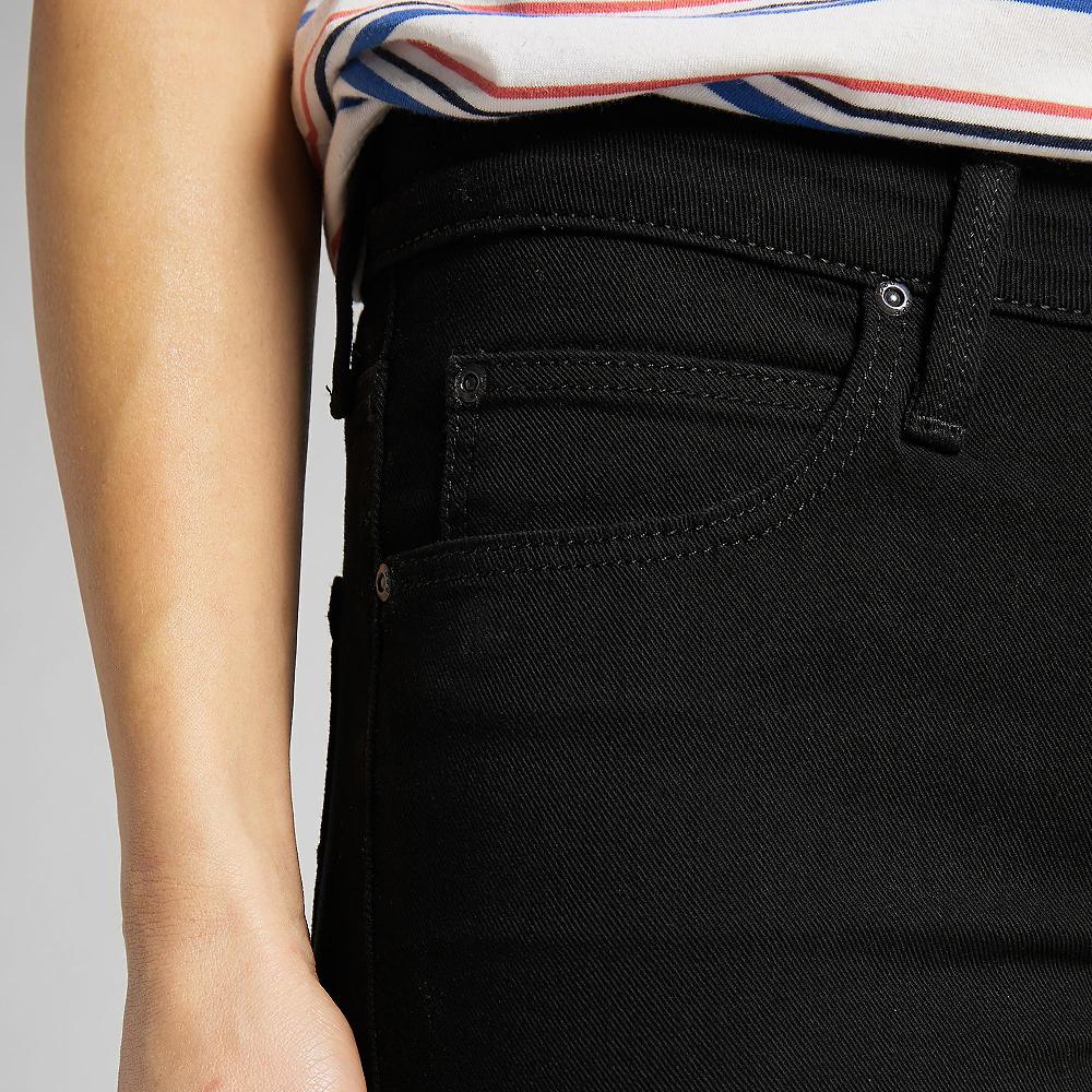 QVC LEE Scarlett Skinny Jeans Lavaggio Black Rinse 5 Tasche Zip E Bottone