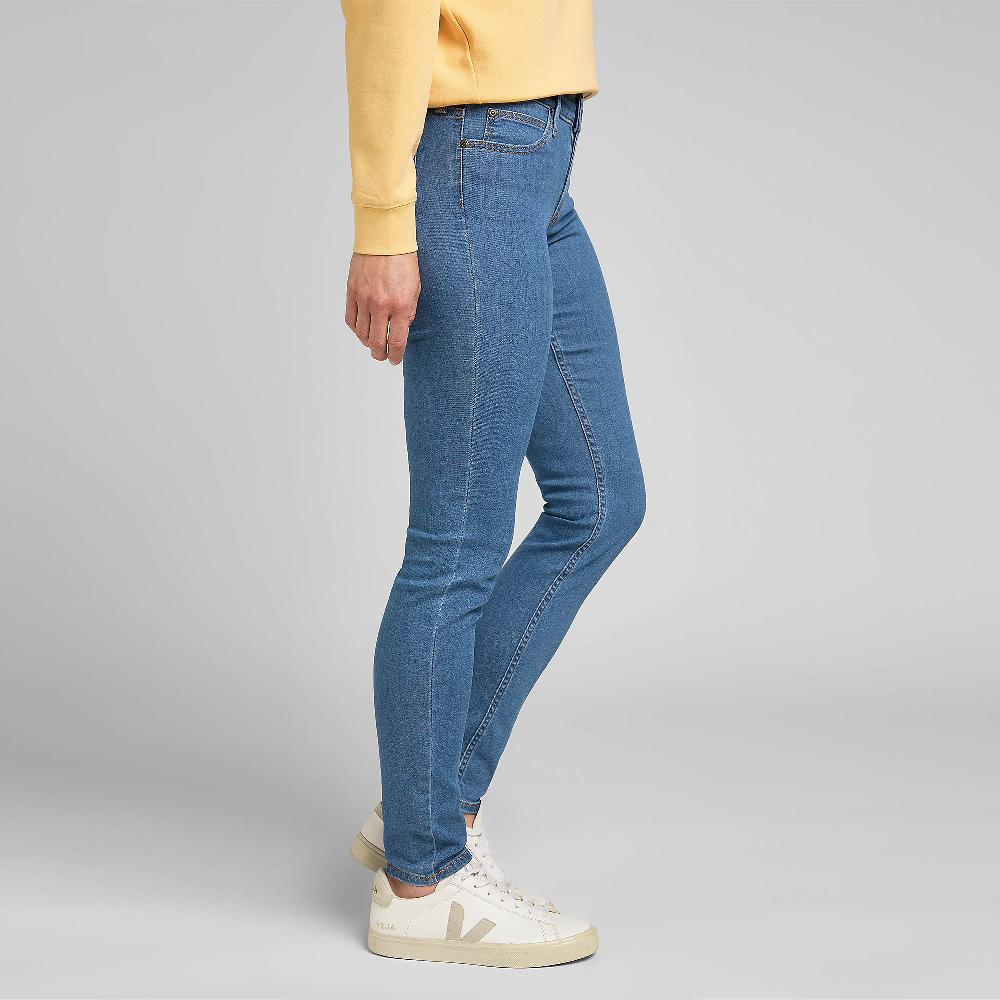 QVC LEE Scarlett Skinny Jeans Passanti In Vita 5 Tasche Zip E Bottone
