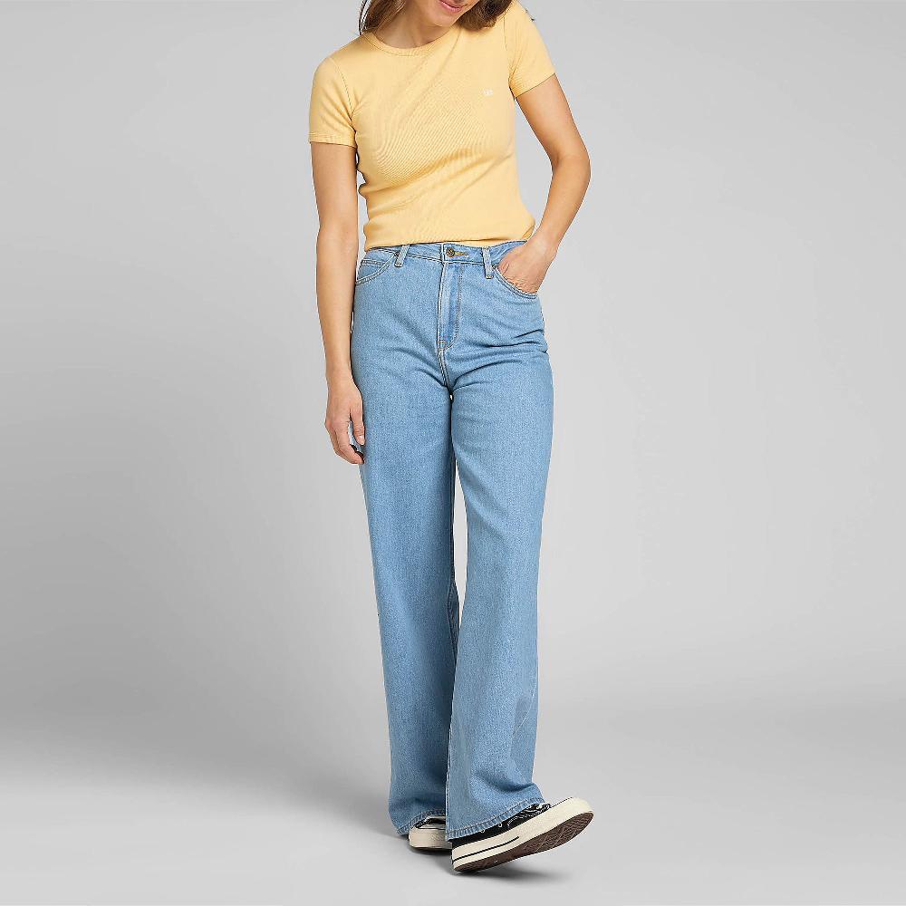 QVC LEE Stella A Line Jeans Gamba Ampia Cinque Tasche Zip E Bottone