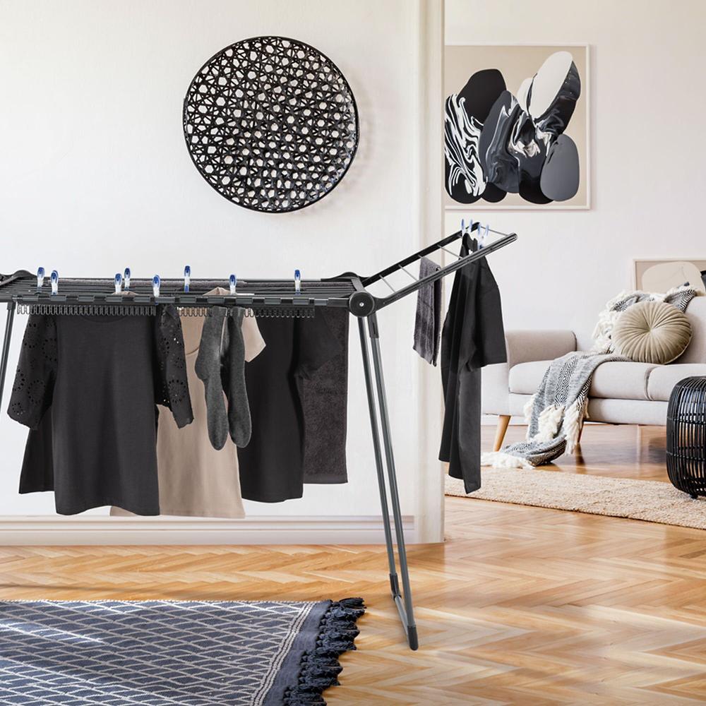 QVC Leifheit Stendibiancheria Pegasus 150 Solid Black