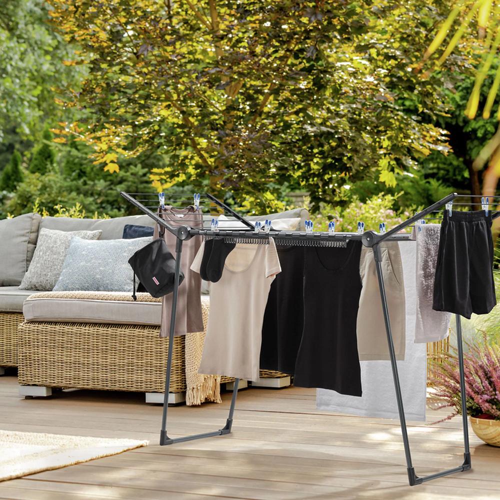 QVC Leifheit Stendibiancheria Pegasus 150 Solid Black