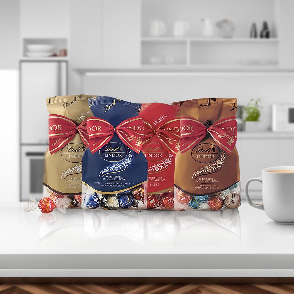 QVC Lindt 4 Confezioni Di Praline Lindor Gusti Assortiti