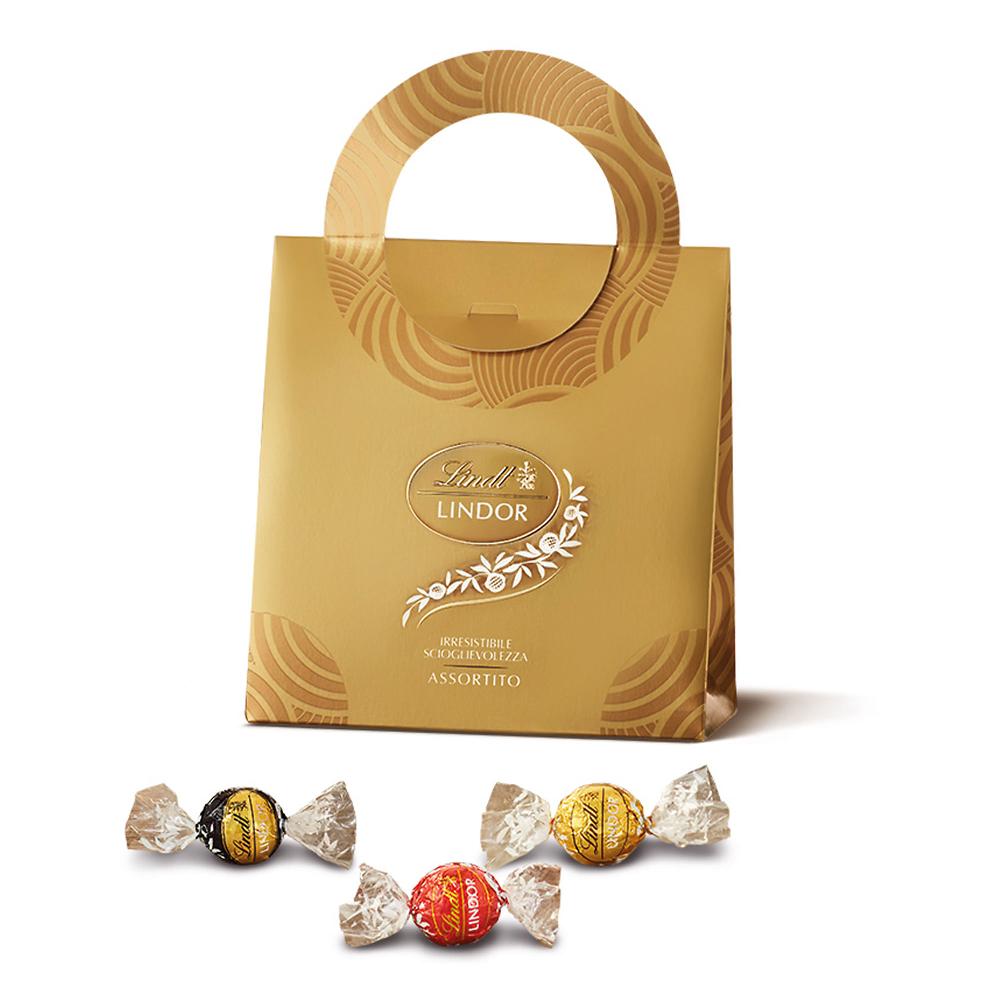 QVC Lindt Lindor Borsa di praline di cioccolato al latte in gusti misti