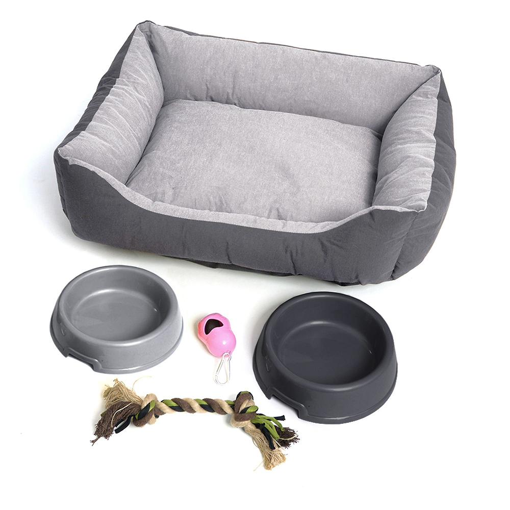 QVC Lovely Home Box Amici Felici 2 ciotole cuccia gioco portasacchetti