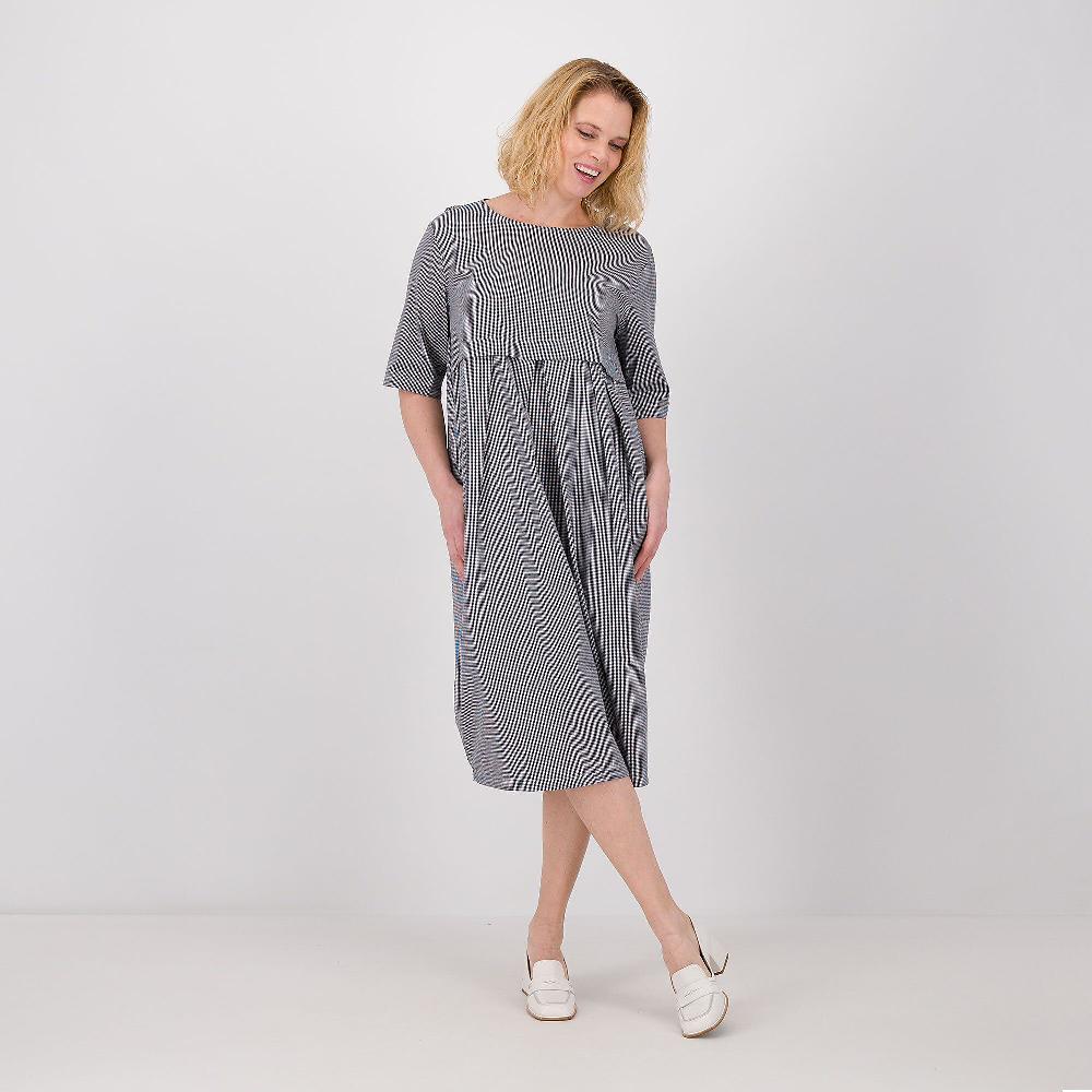 QVC LUCREZIA SCIORTINO Abito fantasia vichy con manica al gomito
