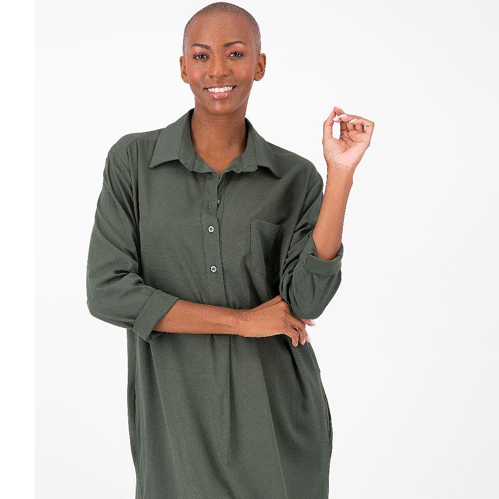 QVC LUCREZIA SCIORTINO Abito Lungo In Twill Di Viscosa
