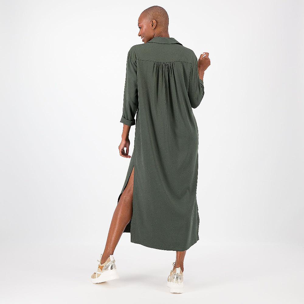 QVC LUCREZIA SCIORTINO Abito Lungo In Twill Di Viscosa