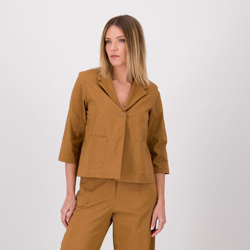 QVC LUCREZIA SCIORTINO Blazer a un bottone in tessuto super stretch