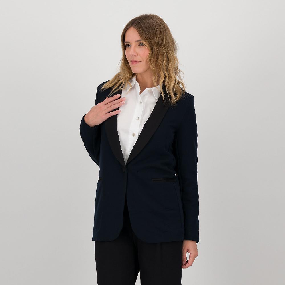 QVC Lucrezia Sciortino Blazer con collo a scialle in taffetà