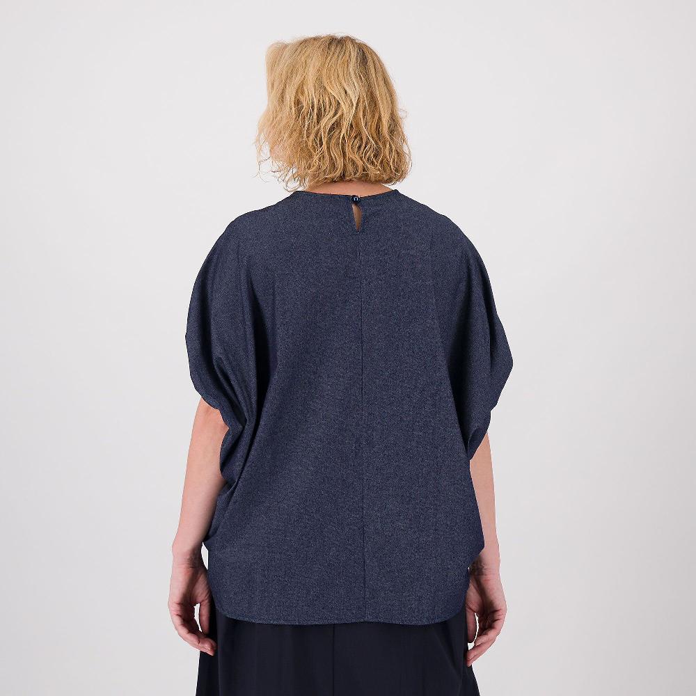 QVC LUCREZIA SCIORTINO Blusa Asimmetrica Con Manica Corta