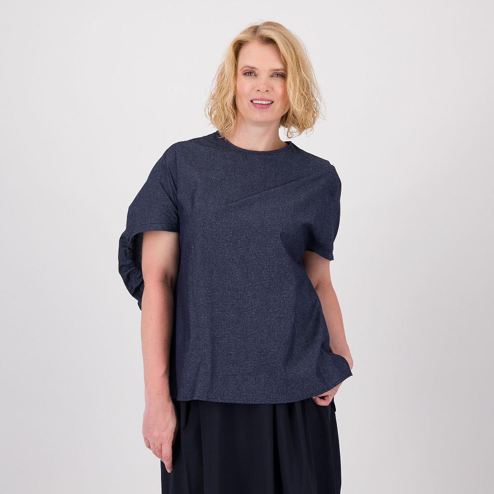 QVC LUCREZIA SCIORTINO Blusa asimmetrica con manica corta