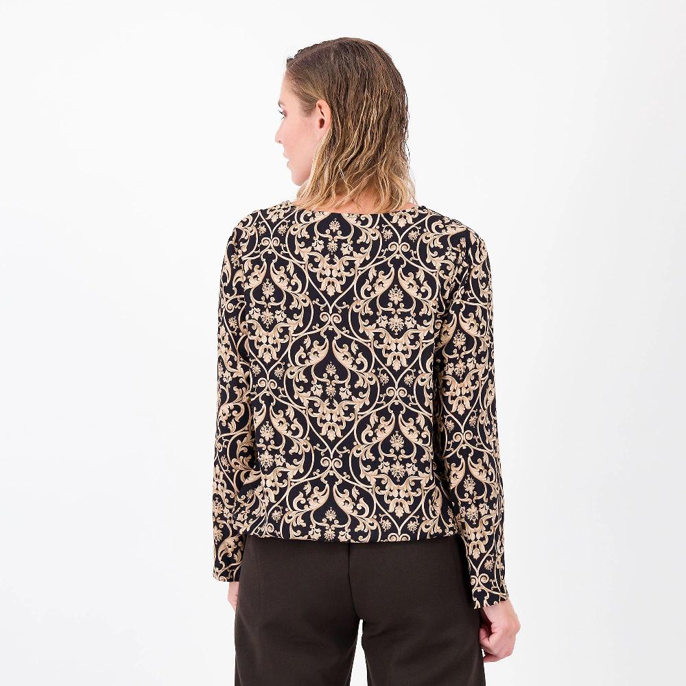 QVC LUCREZIA SCIORTINO Blusa Fantasia In Viscosa Con Coulisse