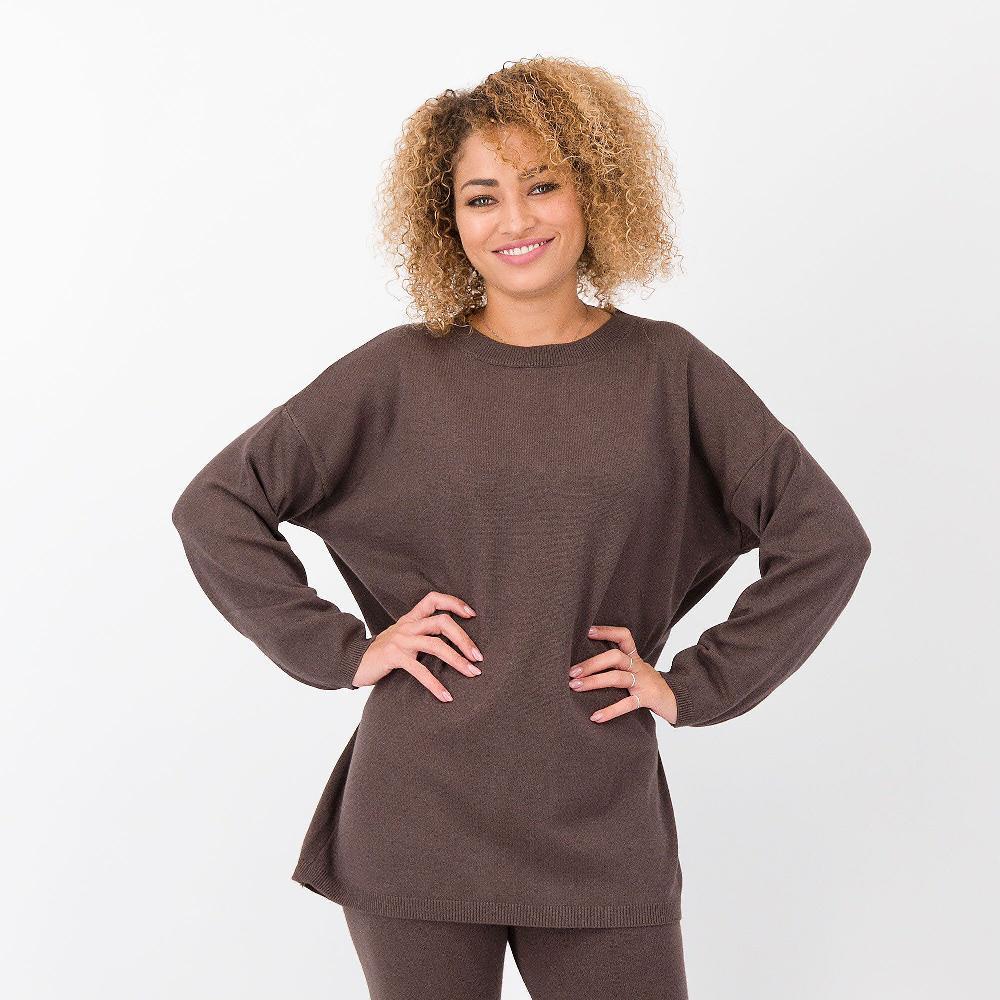 QVC LUCREZIA SCIORTINO Blusa in maglia filato misto viscosa