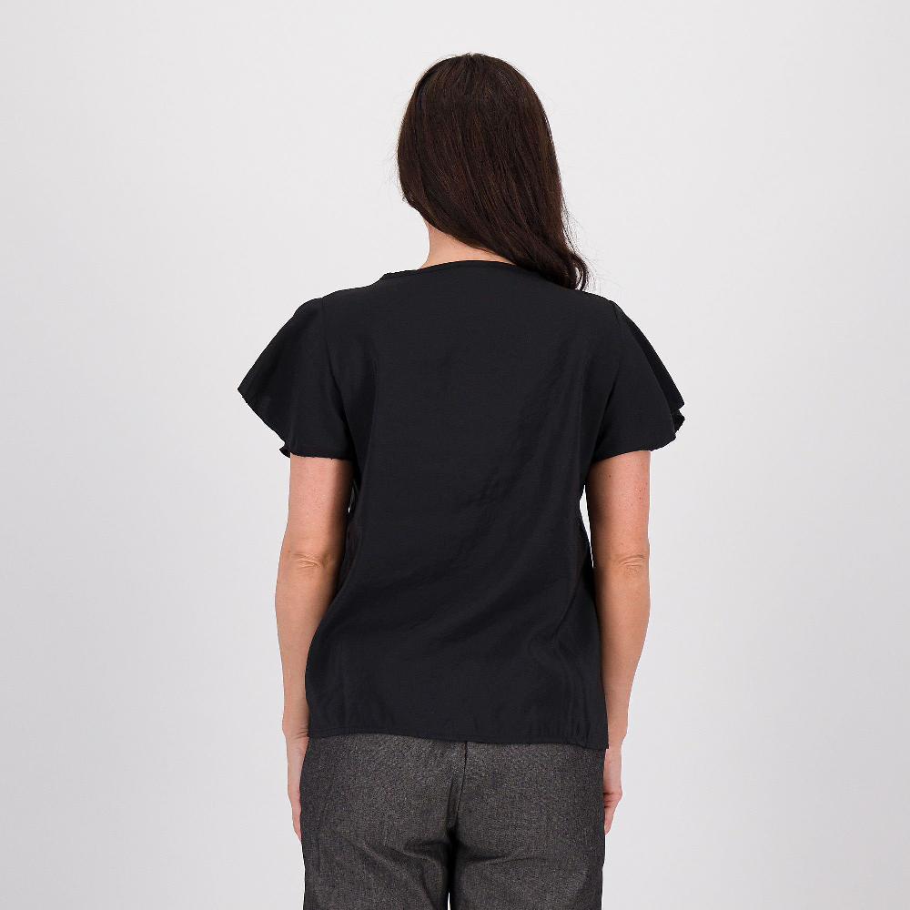 QVC LUCREZIA SCIORTINO Blusa Maniche Corte In Tessuto Misto Modal