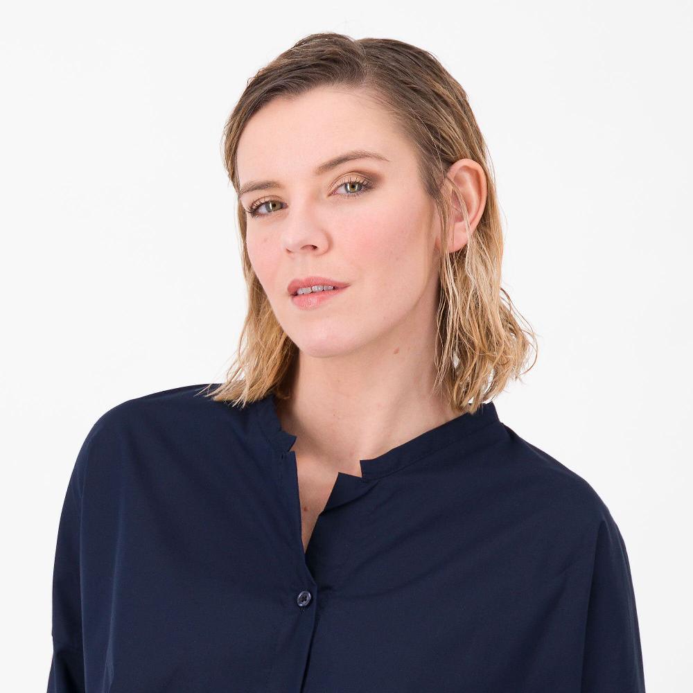 QVC LUCREZIA SCIORTINO Camicia Collo Guru In Popeline Stretch Tagli Ergonomici Made In Italy