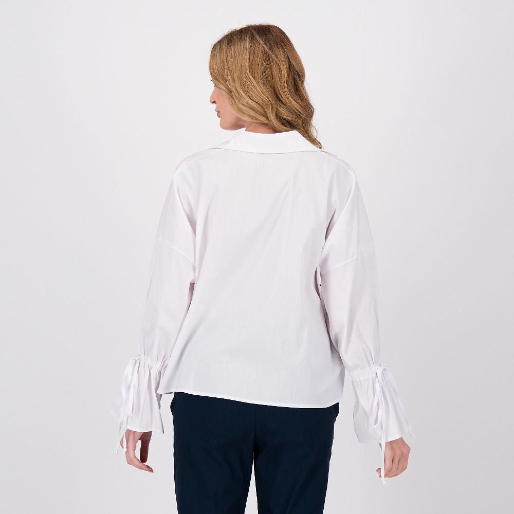 QVC LUCREZIA SCIORTINO Camicia In Popeline Con Coulisse Alla Manica