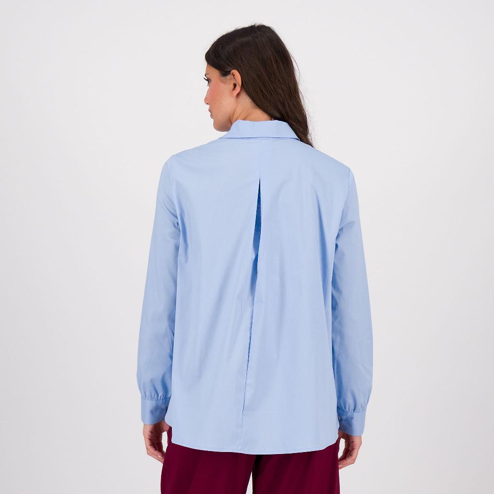 QVC LUCREZIA SCIORTINO Camicia In Popeline Di Cotone Stretch Maniche Lunghe