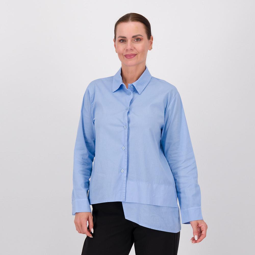 QVC LUCREZIA SCIORTINO Camicia in popeline linea a scatoletta