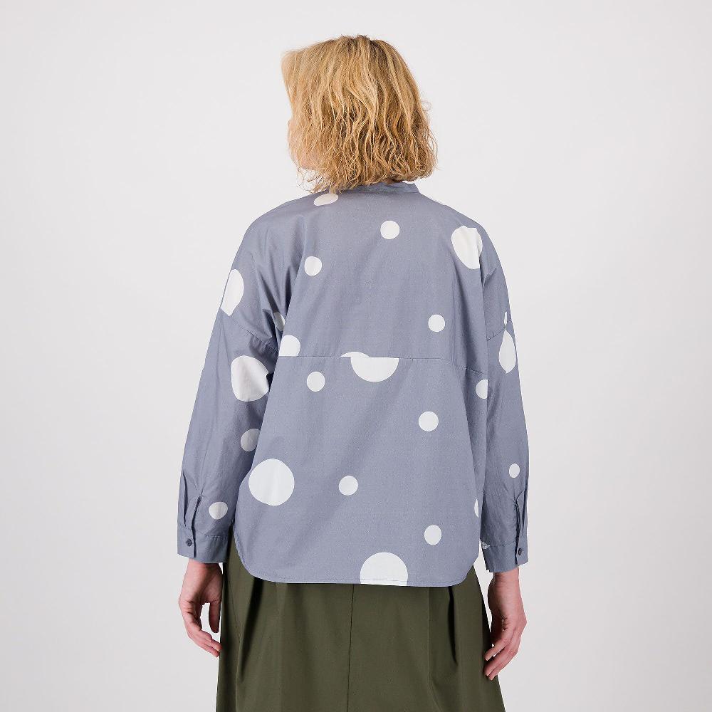 QVC LUCREZIA SCIORTINO Camicia In Tela Vela A Pois Con Manica Lunga