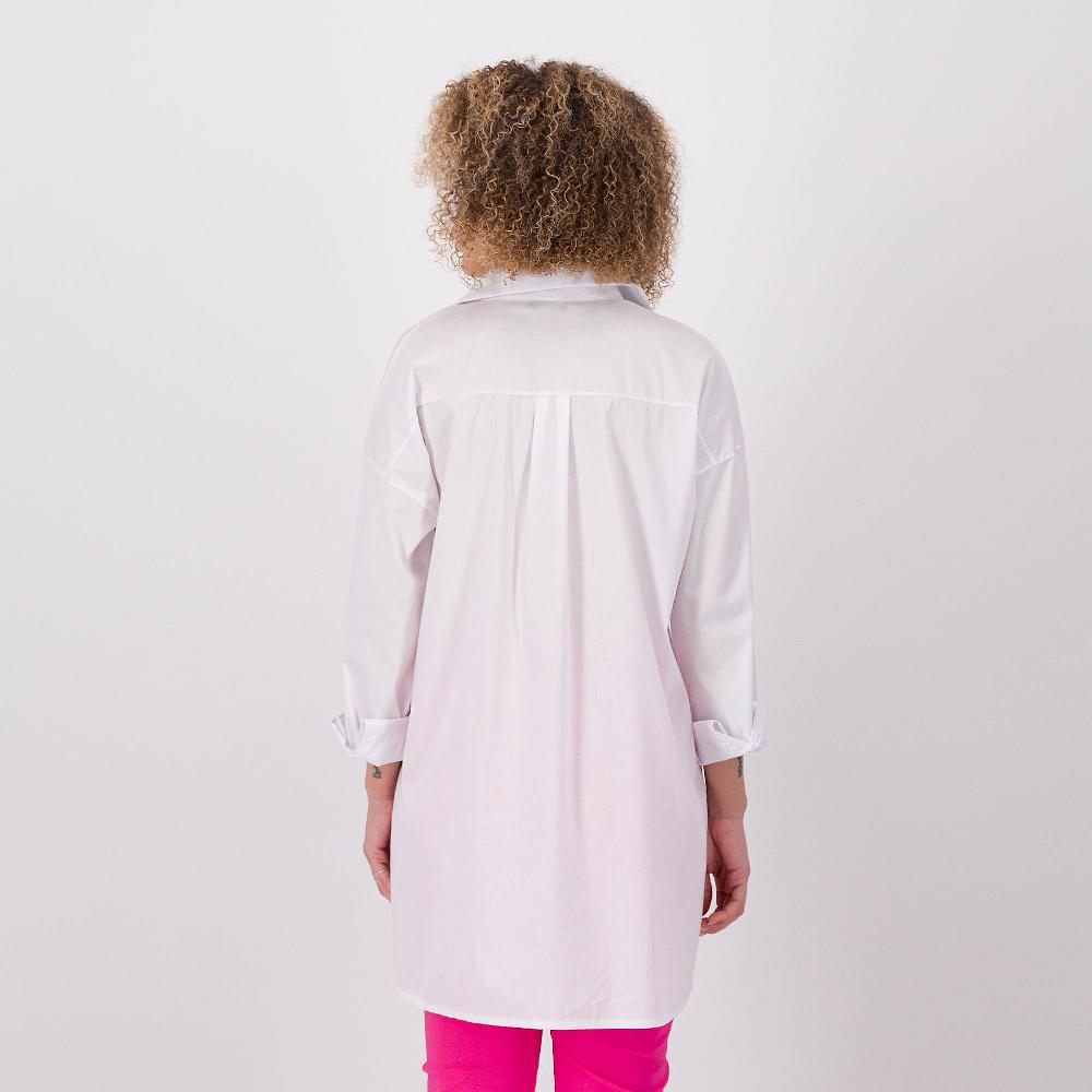QVC LUCREZIA SCIORTINO Camicia Lunga In Popeline Di Cotone Con Spacchi