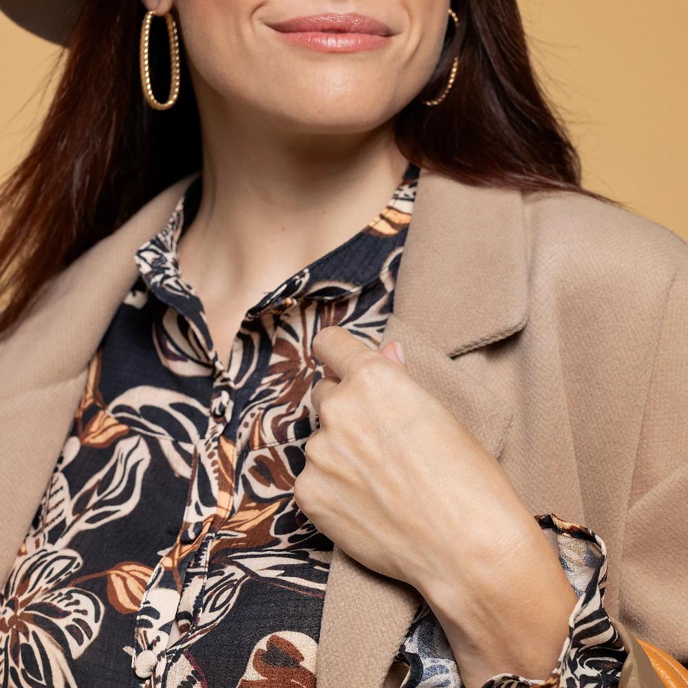 QVC Lucrezia Sciortino Cappottino In Panno Diagonale Con Bottoni E Collo Rever
