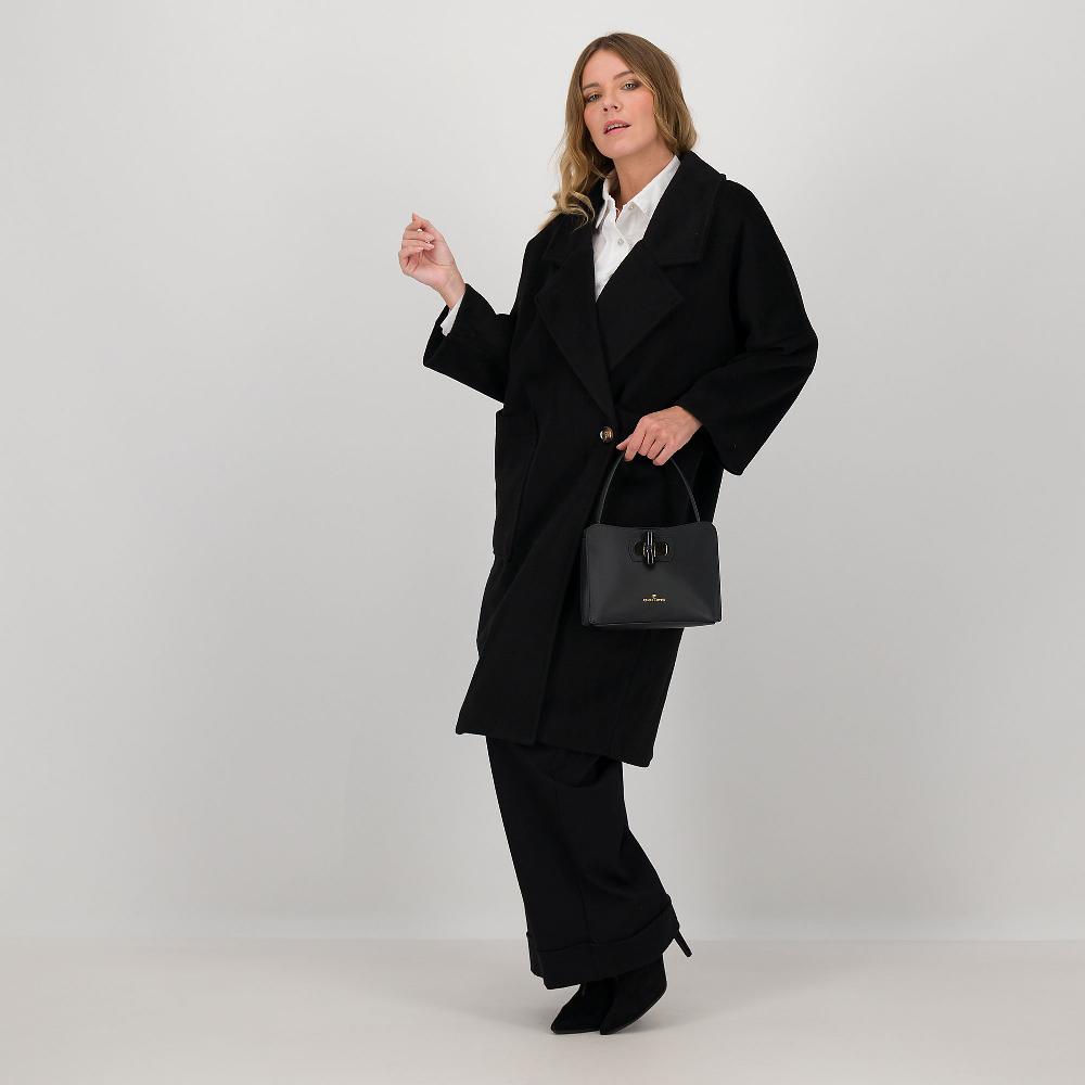 QVC LUCREZIA SCIORTINO Cappotto In Panno Ammagliato Con Rever E Tasche Applicate