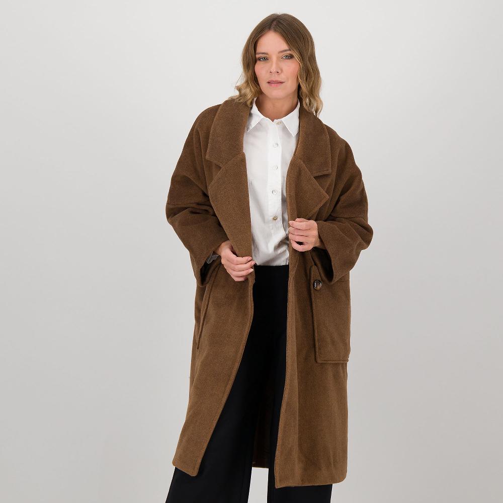 QVC LUCREZIA SCIORTINO Cappotto in panno ammagliato con rever e tasche applicate