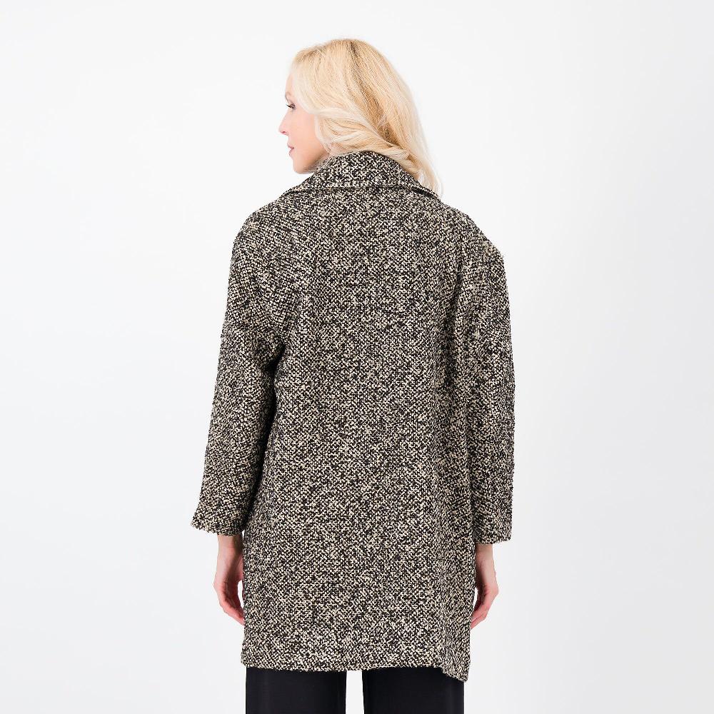 QVC LUCREZIA SCIORTINO Cappotto In Tweed Foderato Allacciatura Laterale
