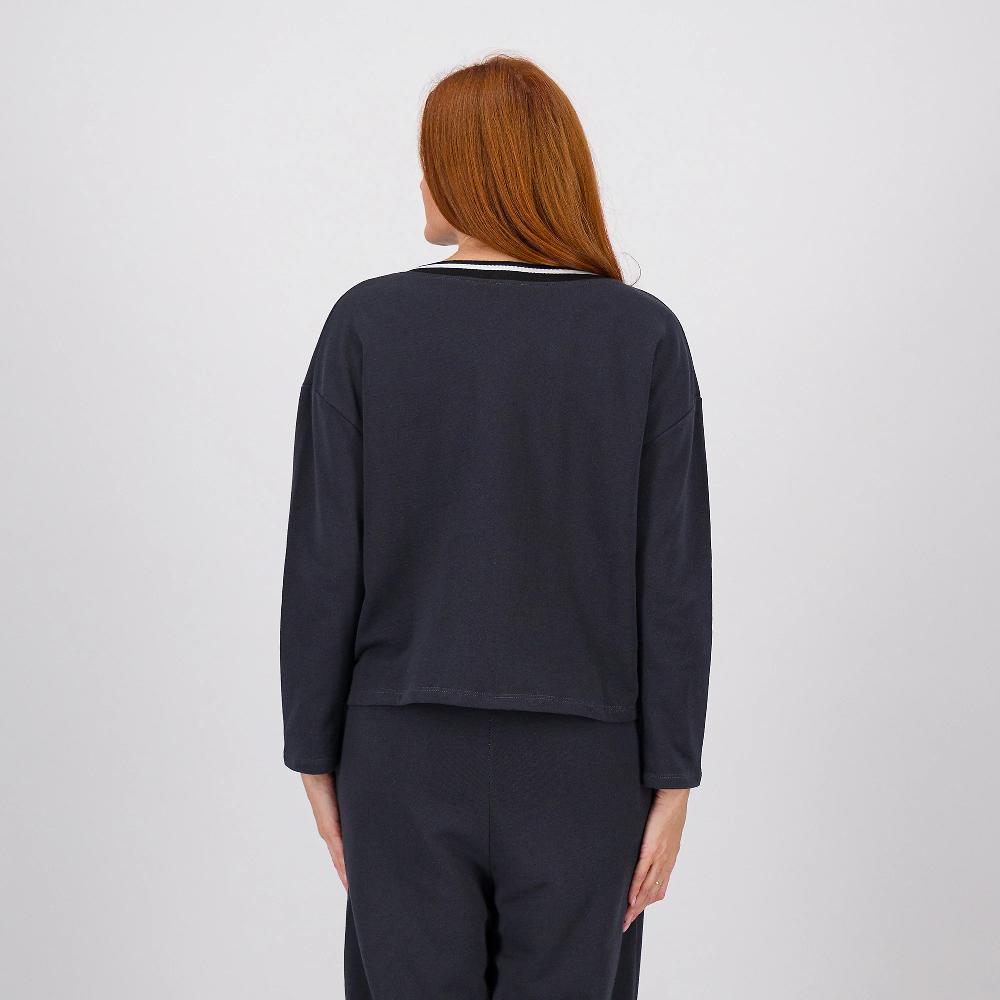 QVC Lucrezia Sciortino Felpa A Scatola In Cotone Con Inserti In Costina