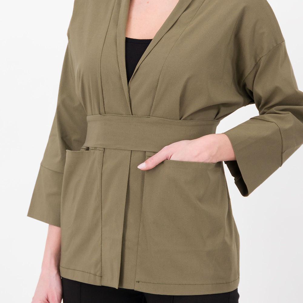 QVC LUCREZIA SCIORTINO Giacca A Kimono In Tessuto Super-stretch Tasche Inserite Made In Italy