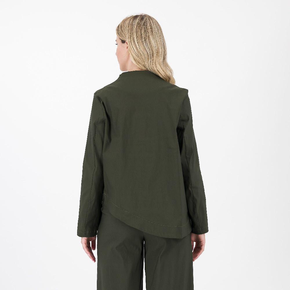 QVC LUCREZIA SCIORTINO Giacca Asimmetrica In Tessuto Super-elasticizzato