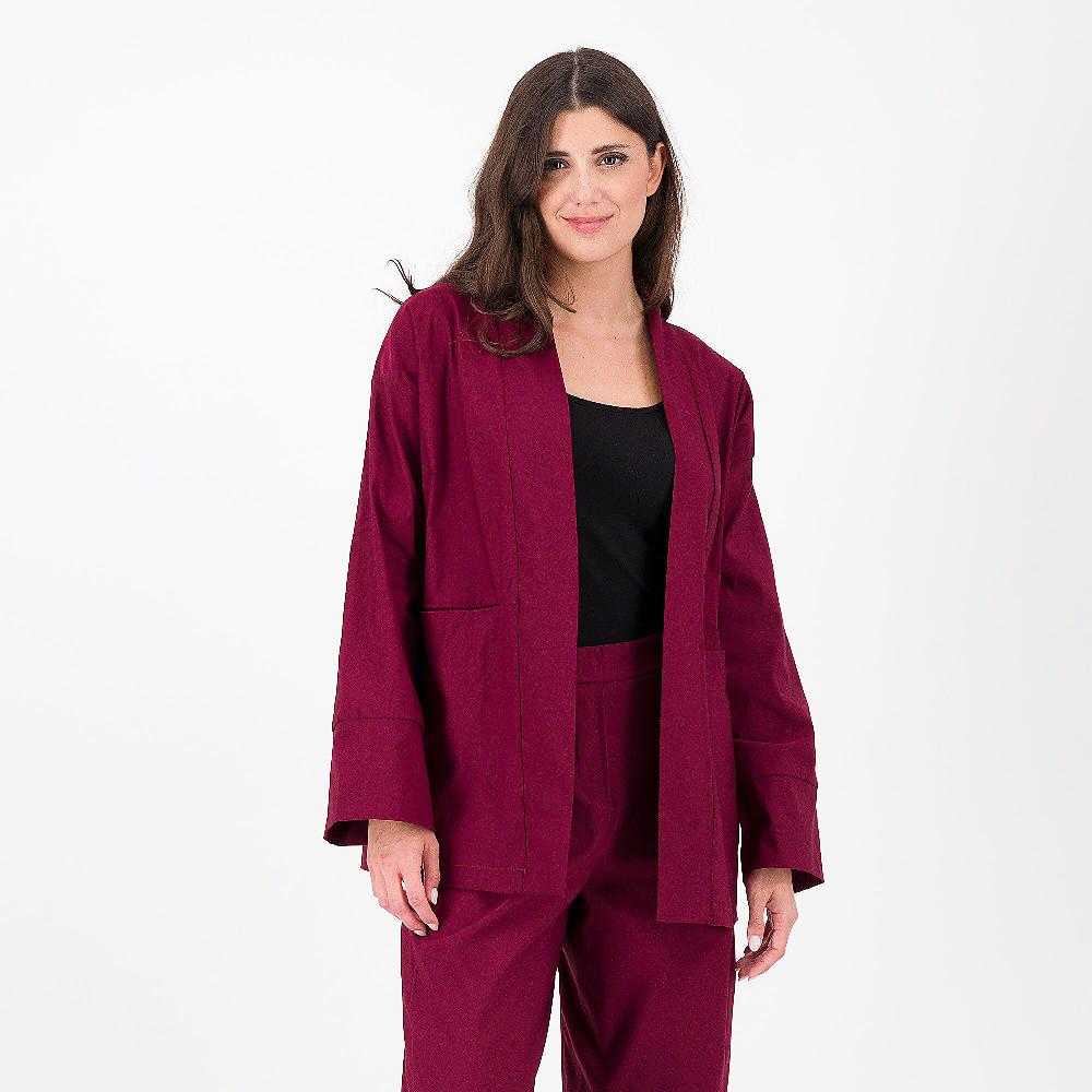 QVC LUCREZIA SCIORTINO Giacca in tessuto super-stretch linea kimono