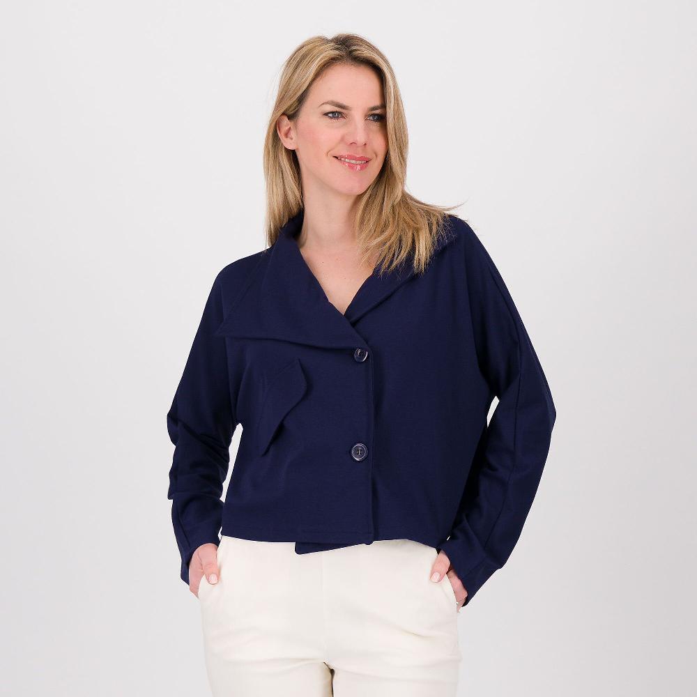 QVC LUCREZIA SCIORTINO Giacca tipo trench in punto Milano di viscosa
