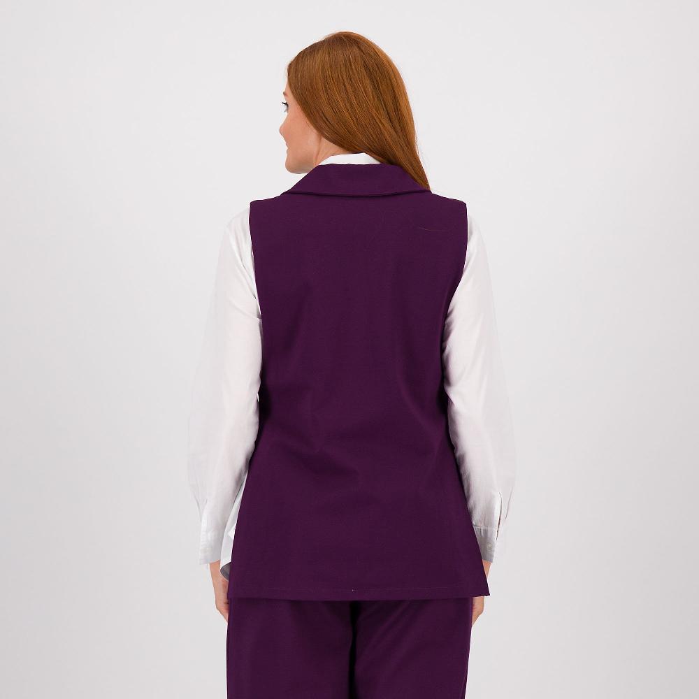 QVC LUCREZIA SCIORTINO Gilet Lungo In Punto Milano Con Spacchi Laterali