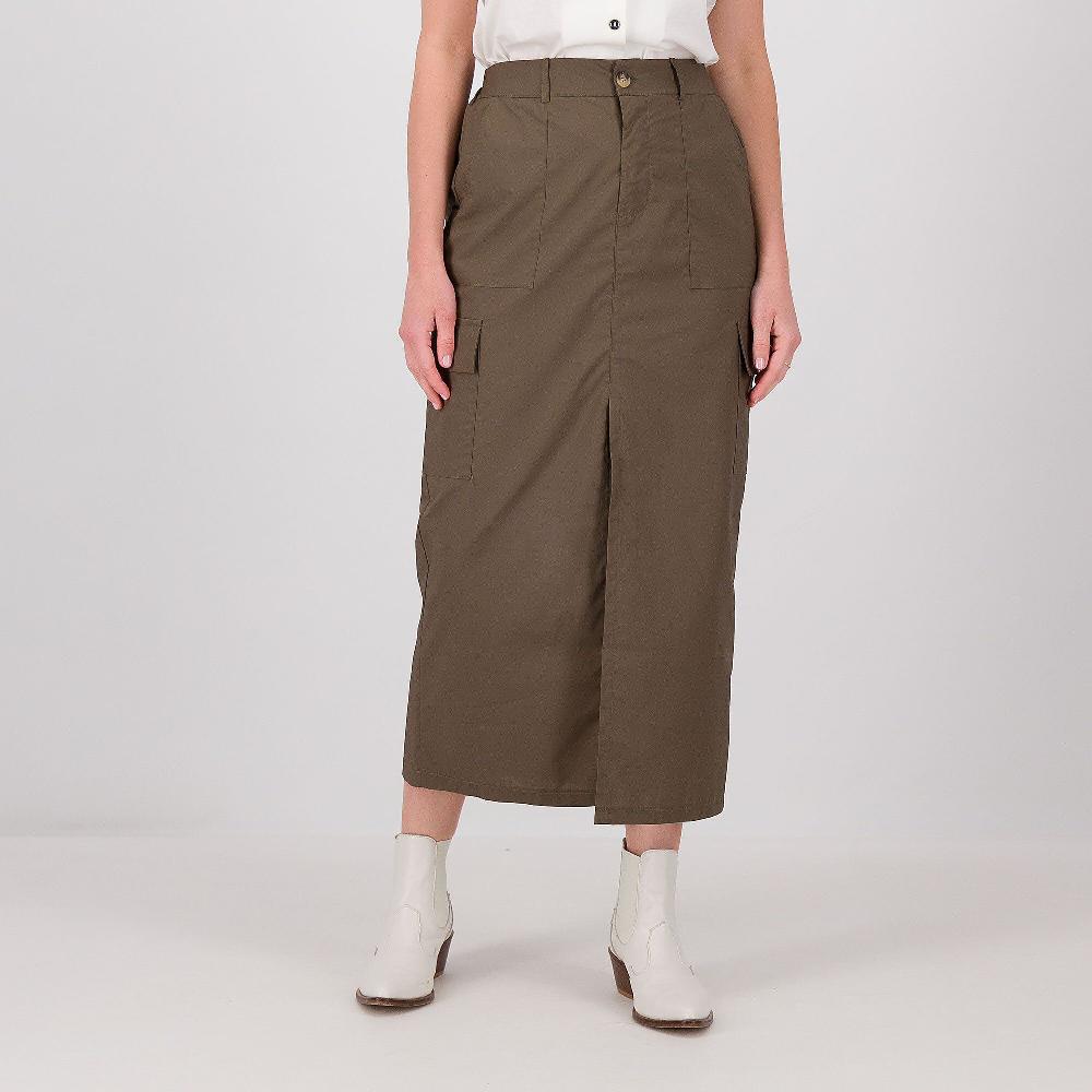QVC LUCREZIA SCIORTINO Gonna pencil in tela vela con tasconi
