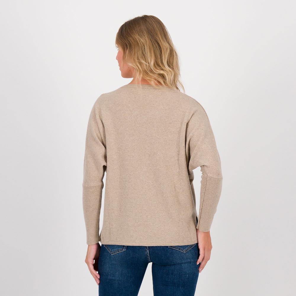 QVC LUCREZIA SCIORTINO Maglia A Scatola Con Spacchi Laterali Misto Lana E Cashmere