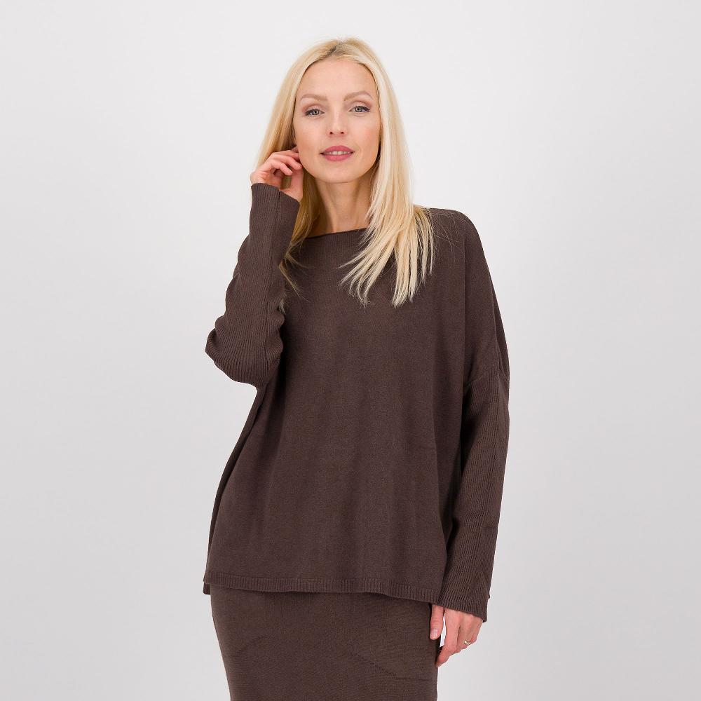 QVC Lucrezia Sciortino Maglia a scatola in misto viscosa con maniche lunghe