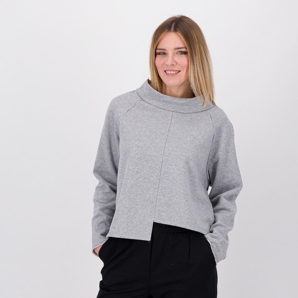 QVC LUCREZIA SCIORTINO Maglia ampia in felpa leggera a manica lunga