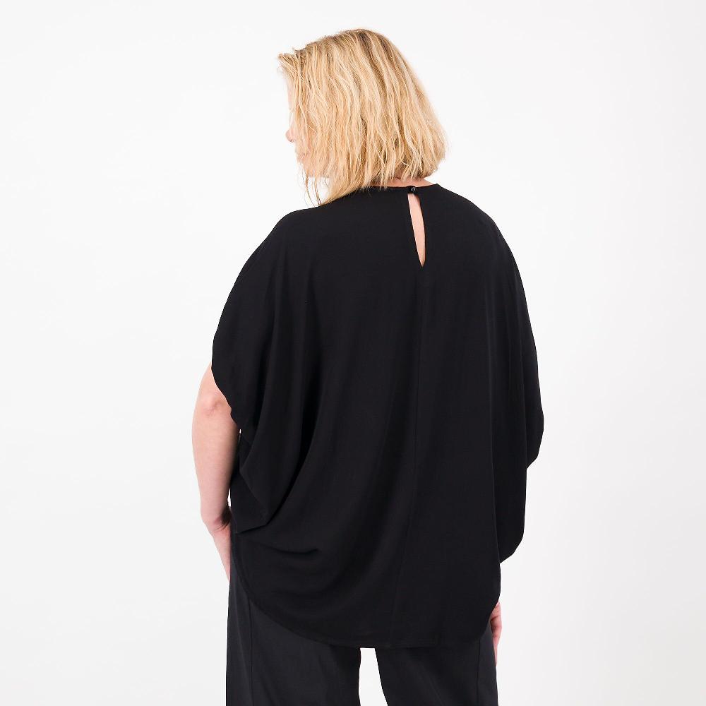 QVC LUCREZIA SCIORTINO Maglia Ampia In Popeline Di Viscosa Manica Con Arriccio Made In Italy