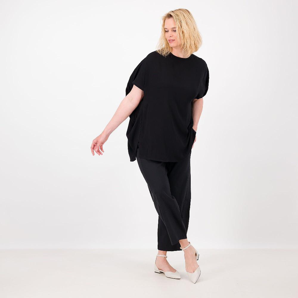 QVC LUCREZIA SCIORTINO Maglia Ampia In Popeline Di Viscosa Manica Con Arriccio Made In Italy