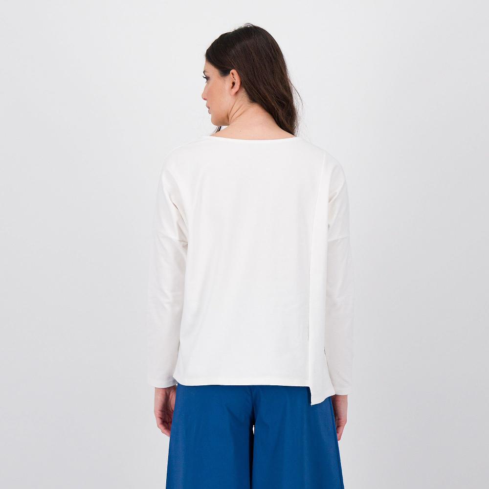 QVC LUCREZIA SCIORTINO Maglia In Felpina Con Fondo Asimmetrico