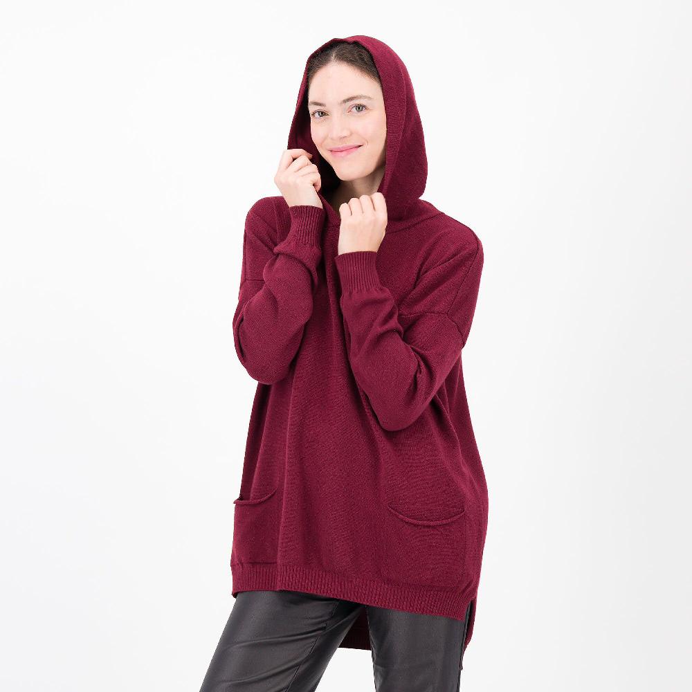 QVC LUCREZIA SCIORTINO Maglia In Filato Di Viscosa Con Cappuccio