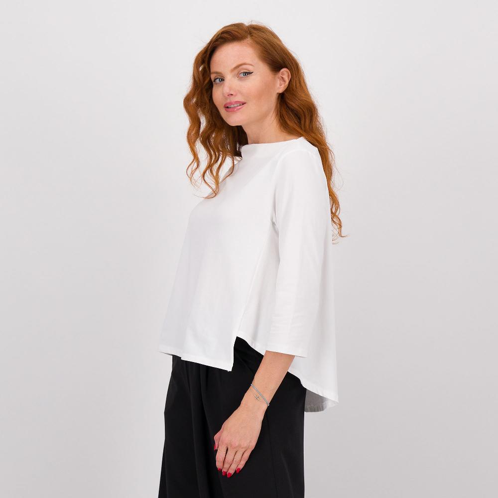 QVC Lucrezia Sciortino Maglia in jersey con scollo a barca e maniche 3/4