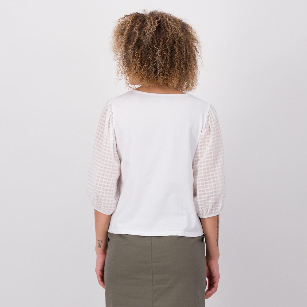 QVC LUCREZIA SCIORTINO Maglia In Jersey Di Cotone Con Maniche Ballon