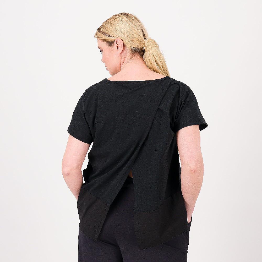 QVC LUCREZIA SCIORTINO Maglia In Jersey Fascia Al Fondo In Popeline Di Cotone Made In Italy