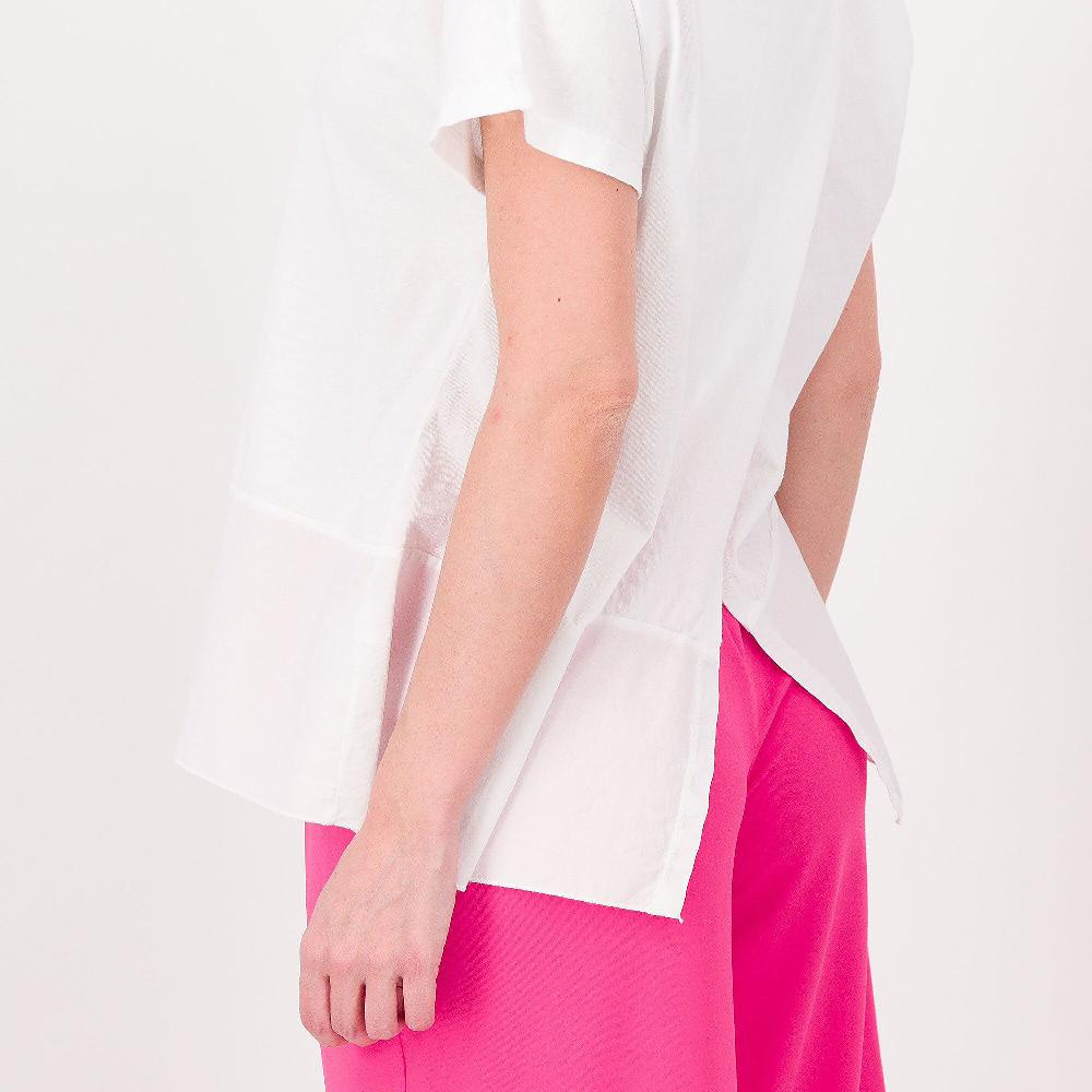 QVC LUCREZIA SCIORTINO Maglia In Jersey Fascia Al Fondo In Popeline Di Cotone Made In Italy