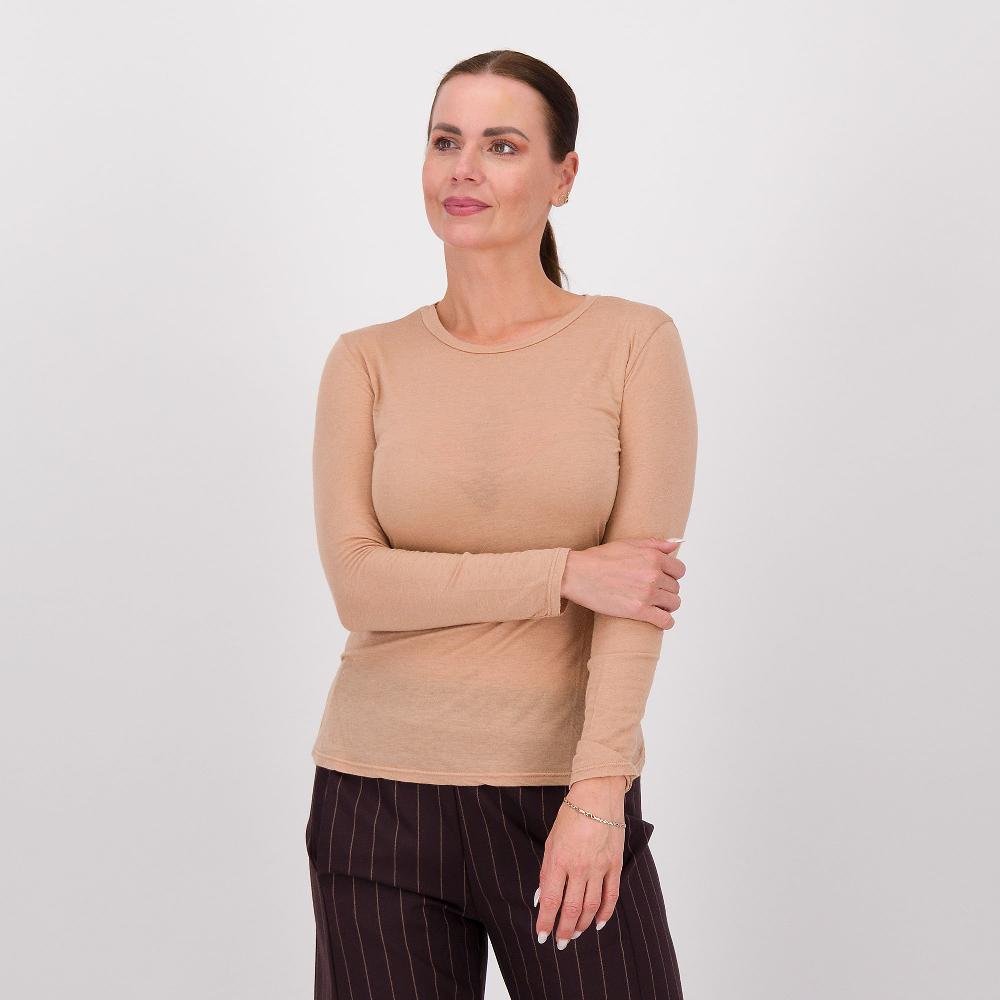 QVC LUCREZIA SCIORTINO Maglia in micro modal scollo tondo